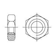 Гайка шестигранная низкая, с уменьшенным размером, класс точности В ГОСТ 15521-70 - фото - 2